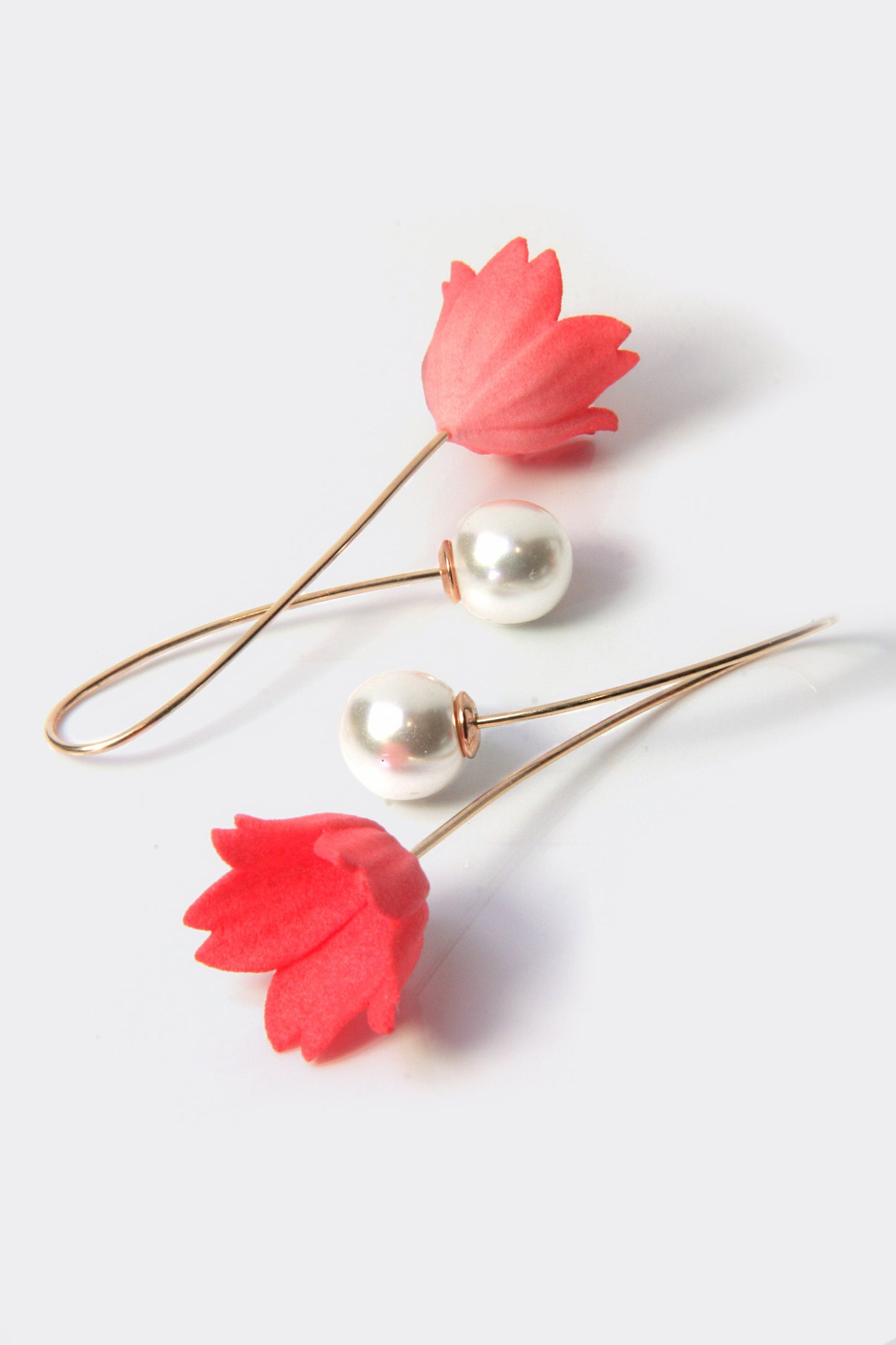 Flower Dangle Earring | 3D Printed Jewelry | 14k Gold Filled Earring | Light Weight Earring | Gift For Her | Cherry Blossom Flower Earring
