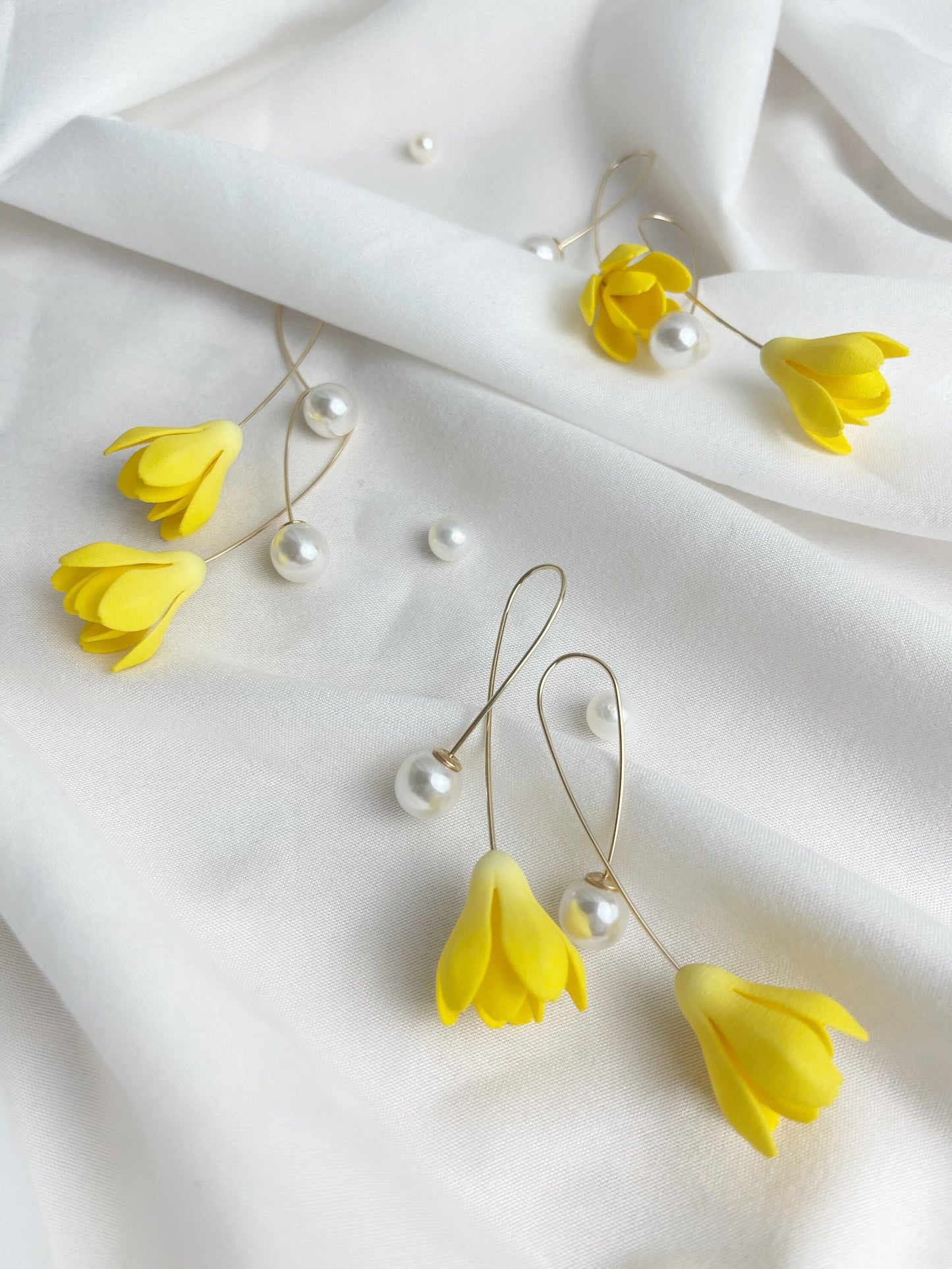 Flower Dangle Earring | 3D Printed Jewelry | 14k Gold Filled Earring | Light Weight Earring | Gift For Her | Magnolia Flower Earring