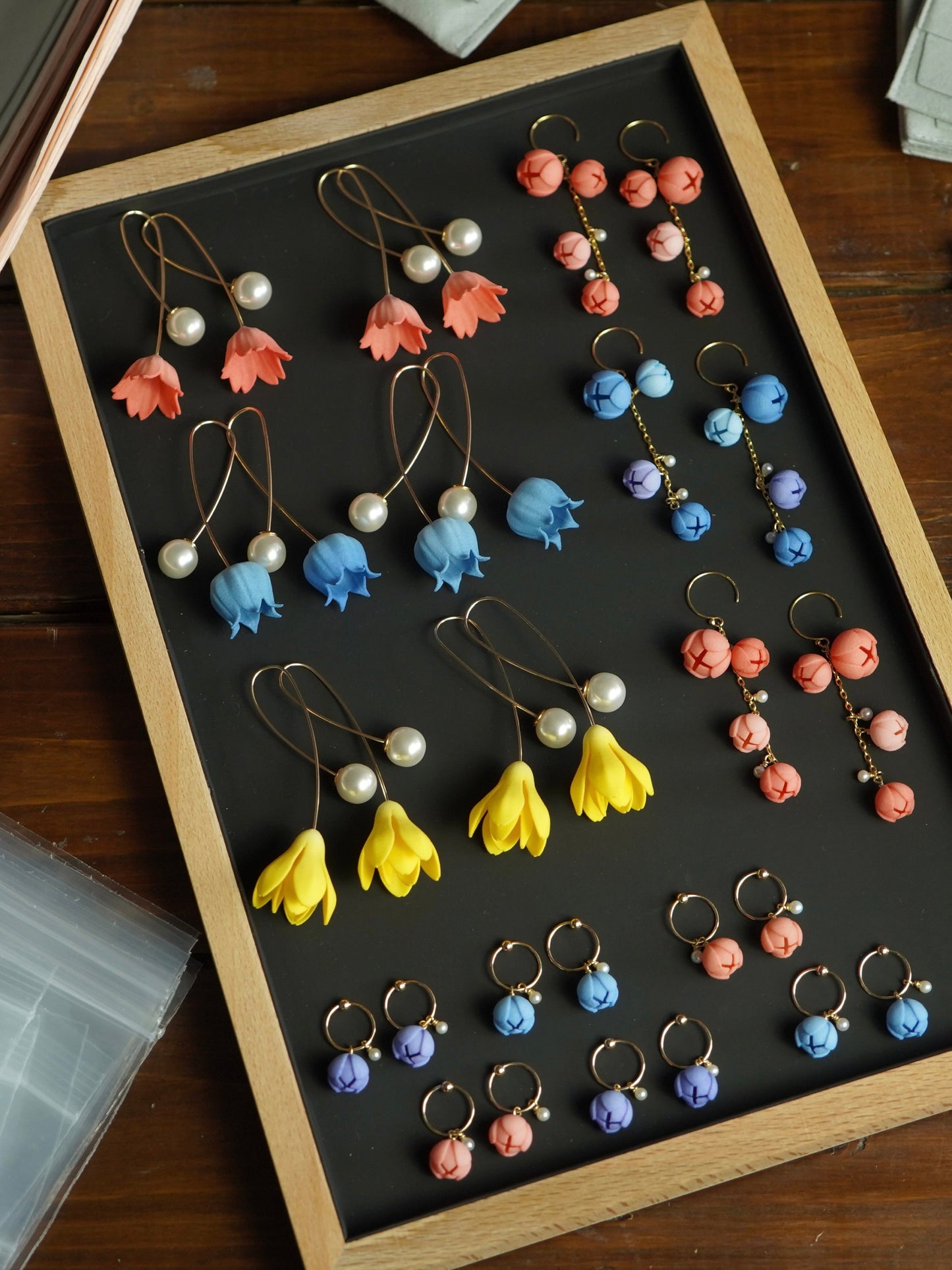 Flower Dangle Earring | 3D Printed Jewelry | 14k Gold Filled Earring | Light Weight Earring | Gift For Her | Cherry Blossom Flower Earring