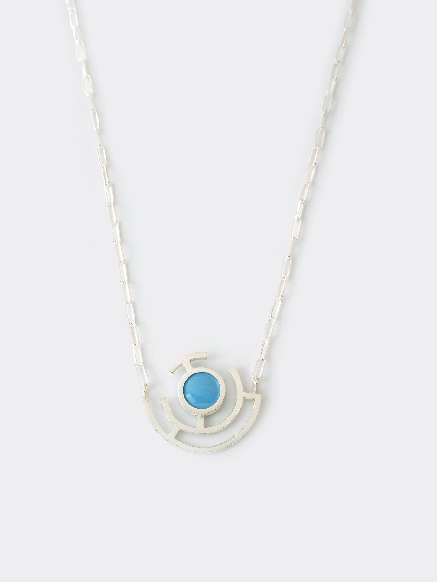 Atlantic Blue Vitreous Enamel Necklace