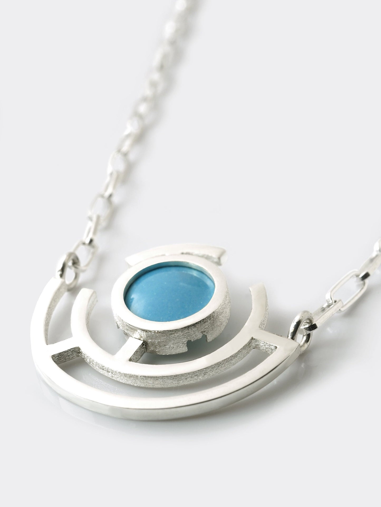 Atlantic Blue Vitreous Enamel Necklace