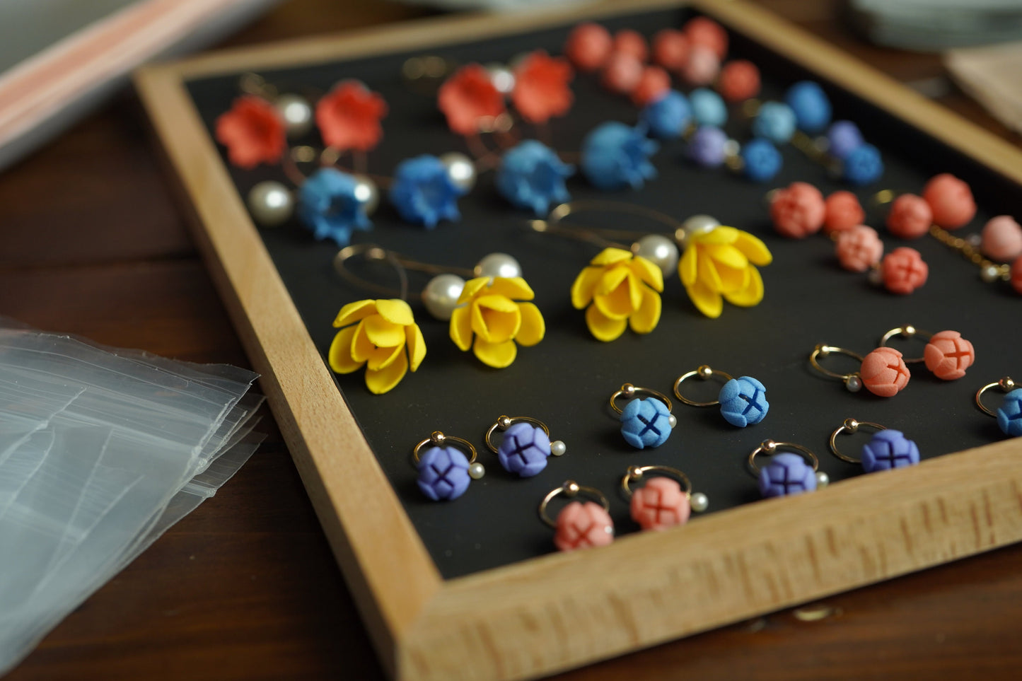 Flower Dangle Earring | 3D Printed Jewelry | 14k Gold Filled Earring | Light Weight Earring | Gift For Her | Cherry Blossom Flower Earring